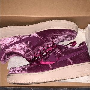 pink fluffy air force 1s
